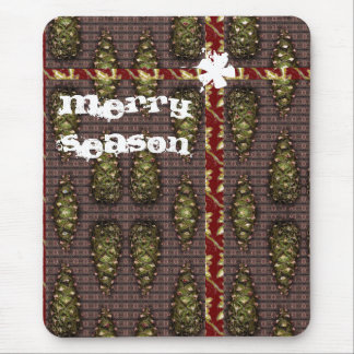 Merry Season Pine Cone Mousemat