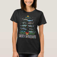 Merry Sharkmas Funny Shark Christmas Tree Lights P