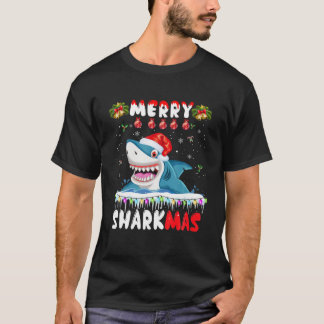 Merry Sharkmas Santa Christmas Sharks Lover Mens B T-Shirt