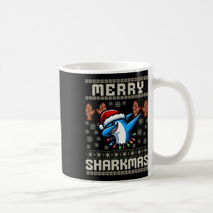 Merry Sharkmas Shark Christma Ugly Xmas Kids Shark Coffee Mug