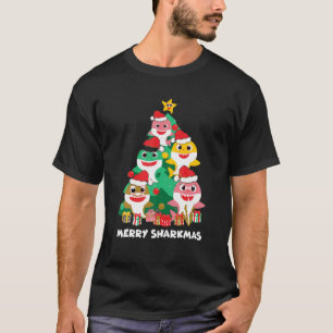 Merry Sharkmas Shark Santa Ugly Christmas T-Shirt