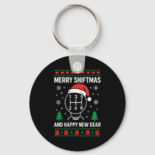 Merry Shiftmas And Happy New Manual Driver Christm Key Ring