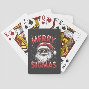 Merry Sigmas Funny Gen Alpha Middle School Christm Playing Cards