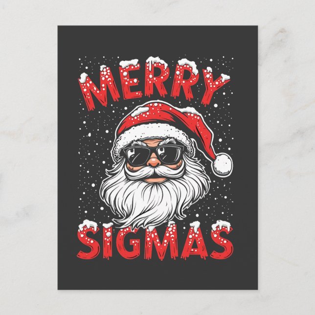 Merry Sigmas Funny Gen Alpha Middle School Christm Postcard (Front)