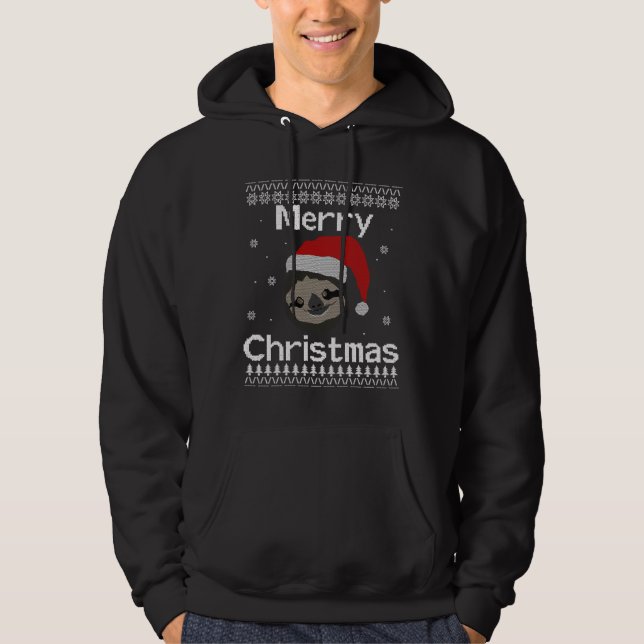 Merry Sloth Christmas Ugly Sweater (Front)