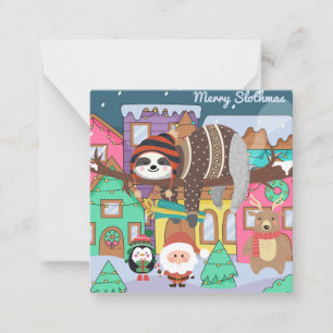 Merry Slothmas Card