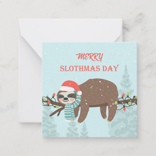 Merry Slothmas Card (Front)
