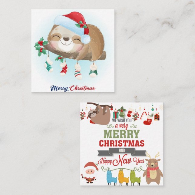 Merry Slothmas Card (Front/Back)