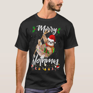 Merry Slothmas  Christmas Pajama for Sloth Lovers  T-Shirt