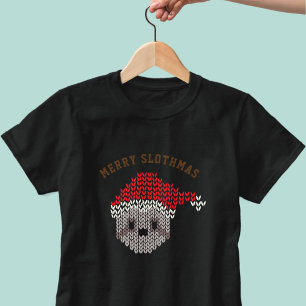 Merry Slothmas Funny Christmas Holiday T-Shirt