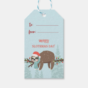 Merry Slothmas Gift Tags