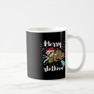 Merry Slothmas  Lazy Sloth Lover Xmas Christmas Fa Coffee Mug