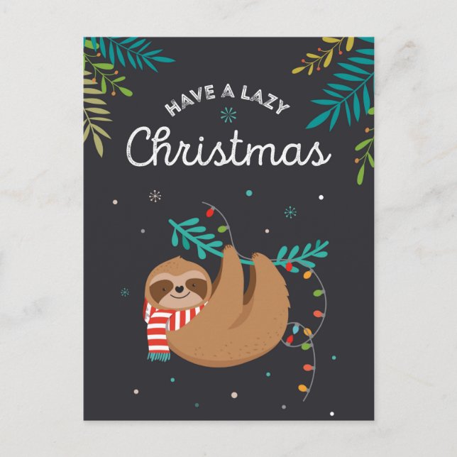 Merry Slothmas Postcard (Front)
