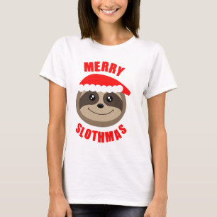 Merry Slothmas Sloth Christmas T-Shirt