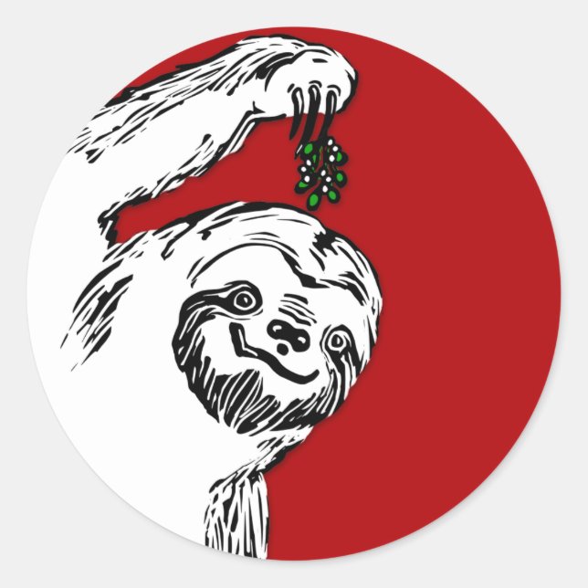 Merry Slothmas Stickers for your Slothmas Cards! (Front)