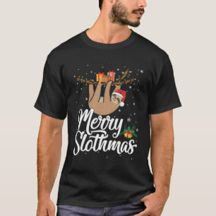 Merry Slothmas T Pajama For Sloth Lovers For Chris T-Shirt