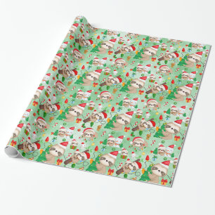 Merry Slothmas Wrapping Paper Roll