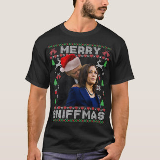 Merry Sniffmas Christmas Anti Biden Ugly Christmas T-Shirt