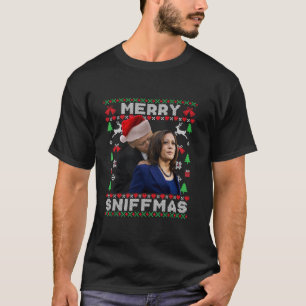 Merry Sniffmas Christmas Anti Biden Ugly Christmas T-Shirt