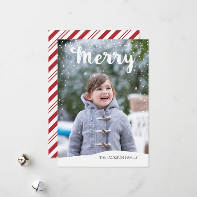 Merry Snowfall Collection Holiday Card (Front/Back In Situ)