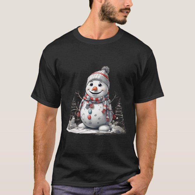 Merry Snowman Chuckles Tee (Front)