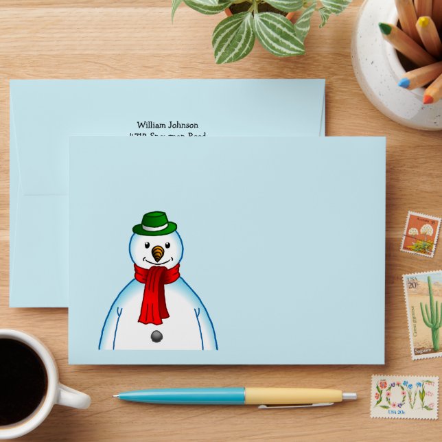 Merry Snowman Envelope (Desk)