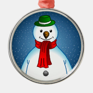 Merry Snowman Metal Tree Decoration
