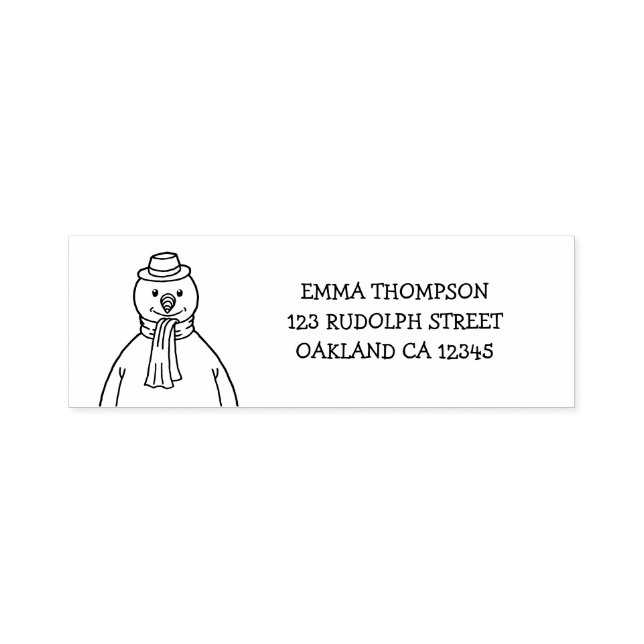 Merry Snowman Self-inking Stamp (Design)