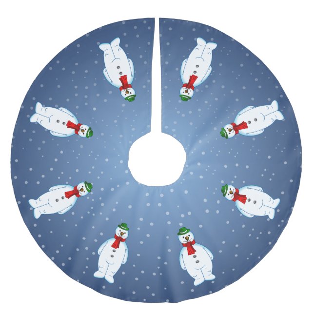 Merry Snowman Tree Skirt (Front)