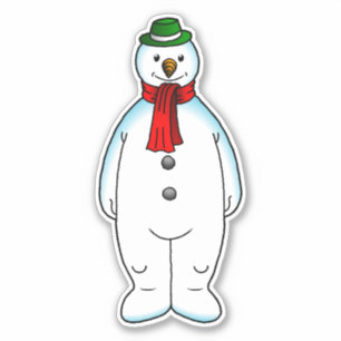 Merry Snowman Vinyl sticker