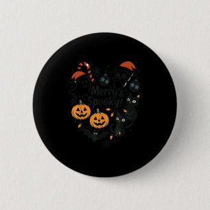 Merry Soky Halloween Christmas Cute Cats Pumpkins  6 Cm Round Badge