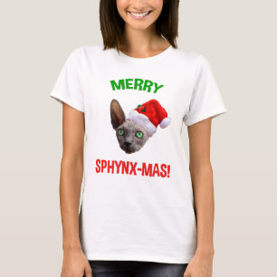 Merry Sphynx-Mas Funny Christmas Sphynx Cat Lover T-Shirt