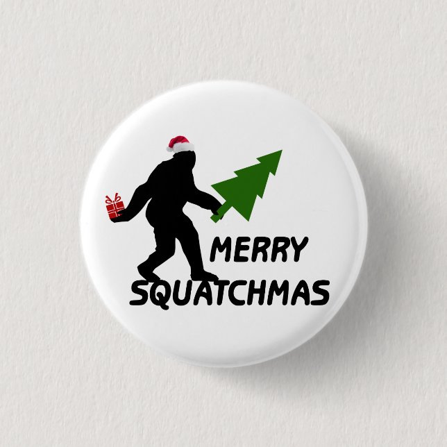 Merry Squatchmas 3 Cm Round Badge (Front)