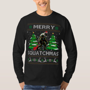 Merry Squatchmas Santa Bigfoot Sasquatch Ugly Xmas T-Shirt
