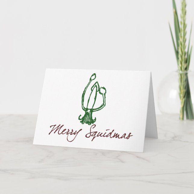 Merry Squidmas Holiday Card (Front)