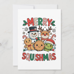 Merry Squishmas Squish Squad Christmas Xmas Holiday Card