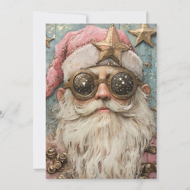 Merry Steampunk Christmas Card (Front)