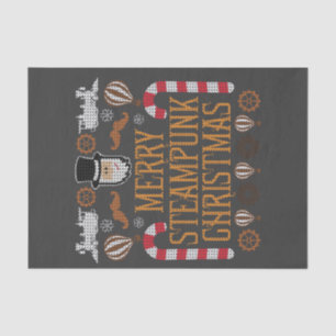 Merry Steampunk Christmas Ugly Xmas Tissue Paper