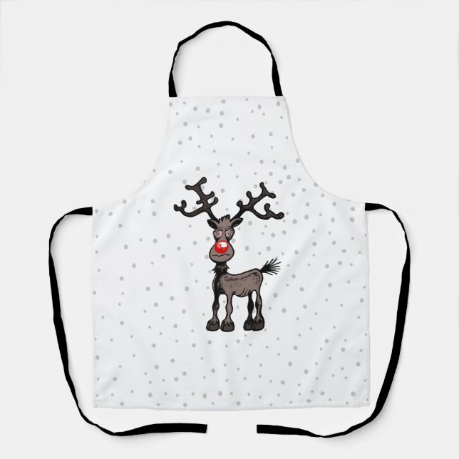 Merry Stressmas with Rudolph Apron (Front)