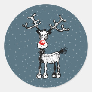 Merry Stressmas with Rudolph the Reindeer Sticker