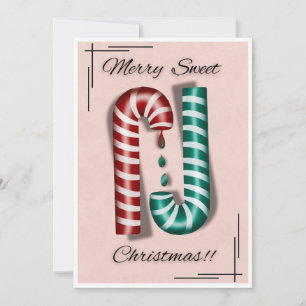 Merry Sweet Christmas Card – Festive Candy Cane De