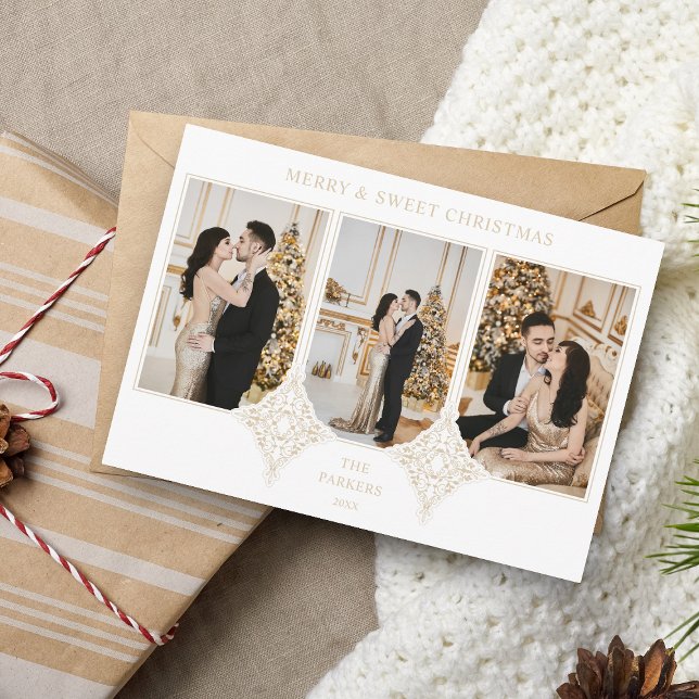 Merry & Sweet Christmas Elegant 3 Photos Collage (Creator Uploaded)