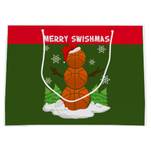 MERRY SWISHMAS Basketball Large Gift Bag