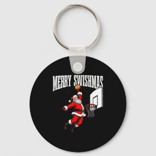 Merry Swishmas Basketball Ugly Christmas Xmas Men  Key Ring