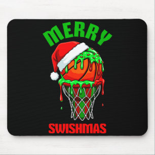Merry Swishmas Basketball Ugly Christmas Xmas Men  Mouse Mat