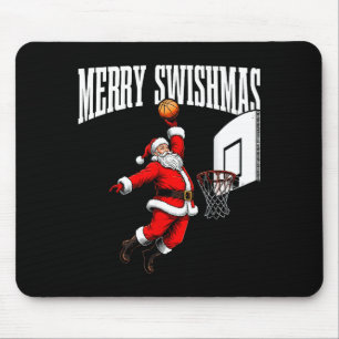 Merry Swishmas Basketball Ugly Christmas Xmas Men  Mouse Mat