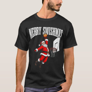 Merry Swishmas Basketball Ugly Christmas Xmas Men T-Shirt
