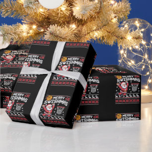 Merry Swishmas Basketball Ugly Christmas Xmas  Wrapping Paper