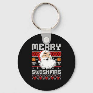 Merry Swishmas Basketball Xmas Ugly Christmas Men  Key Ring