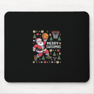 Merry Swishmas – Funny Sketll Christmas Mouse Mat